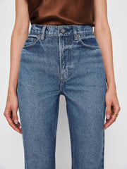 Harriet High Rise Relaxed Straight Jeans - Pelican