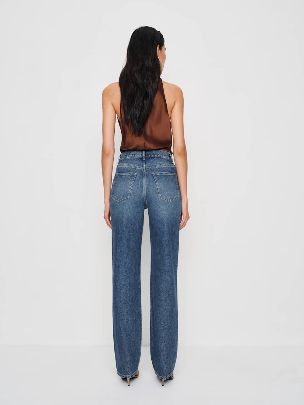 Harriet High Rise Relaxed Straight Jeans - Pelican