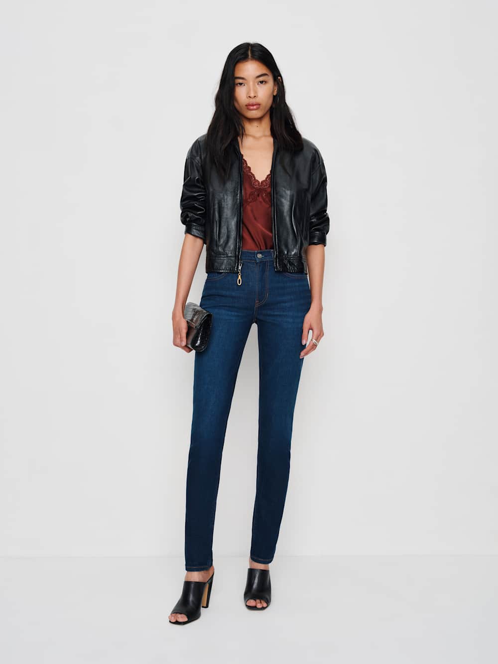 Christina Mid Rise Super Stretch Skinny Jeans - Wheeler