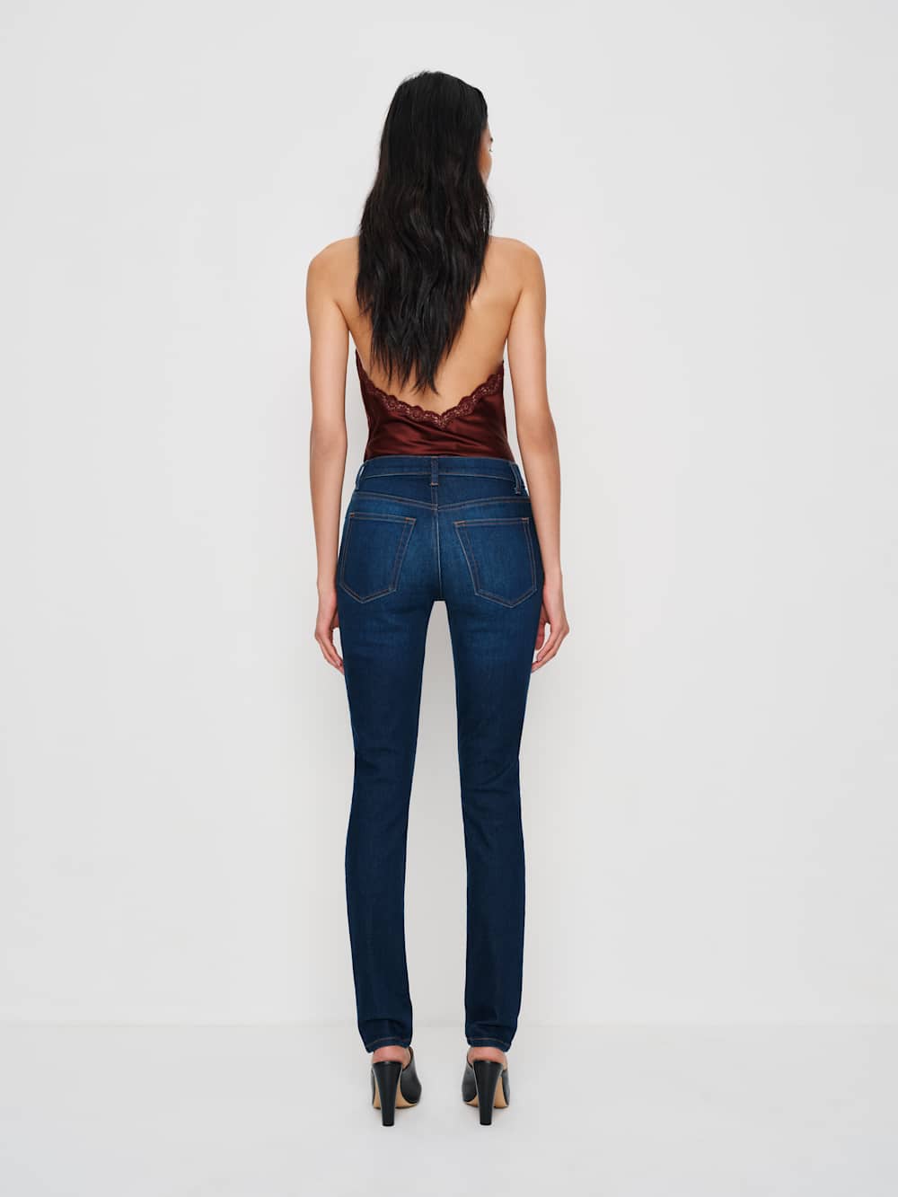 Christina Mid Rise Super Stretch Skinny Jeans - Wheeler