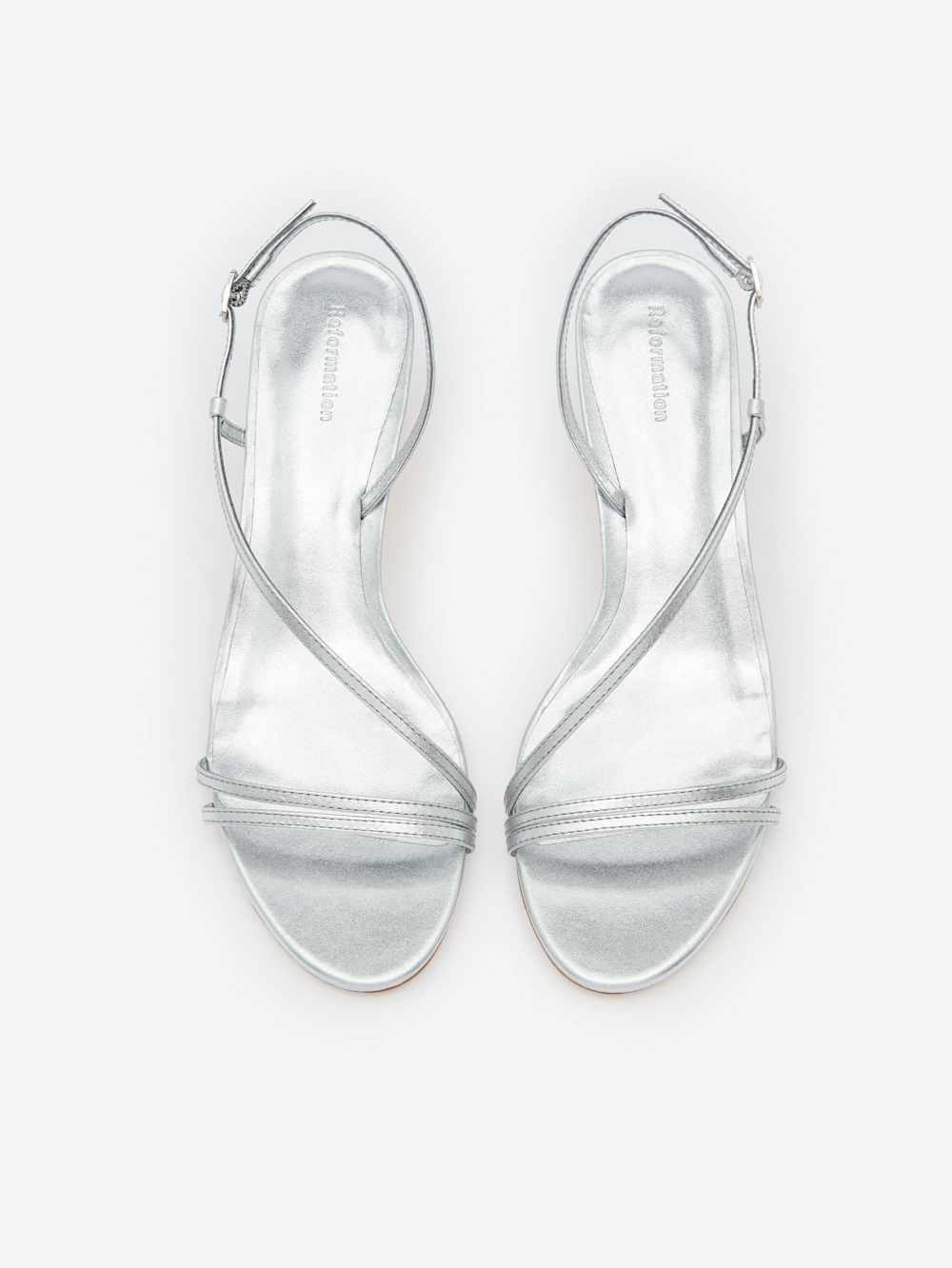 Suri Heeled Sandal - Silver Leather