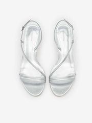 Suri Heeled Sandal - Silver Leather