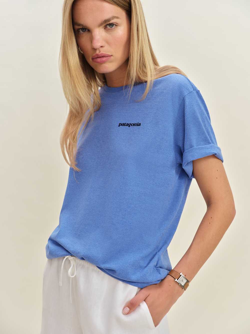 Patagonia M's P-6 Logo Responsibili-tee - Abundant Blue