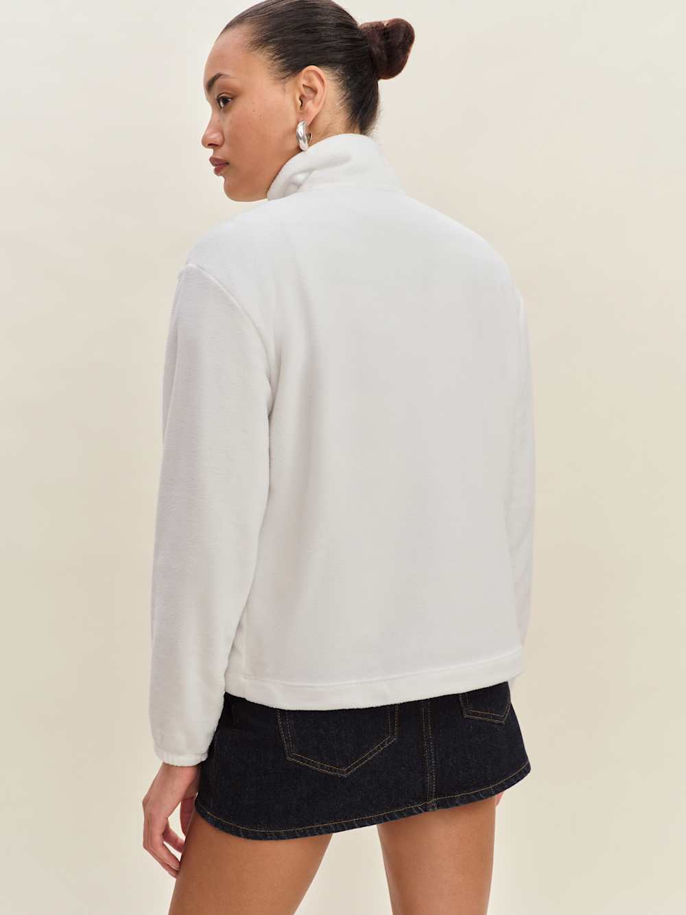 Patagonia W's Micro D 1/2 Zip Fleece Pullover - Birch White
