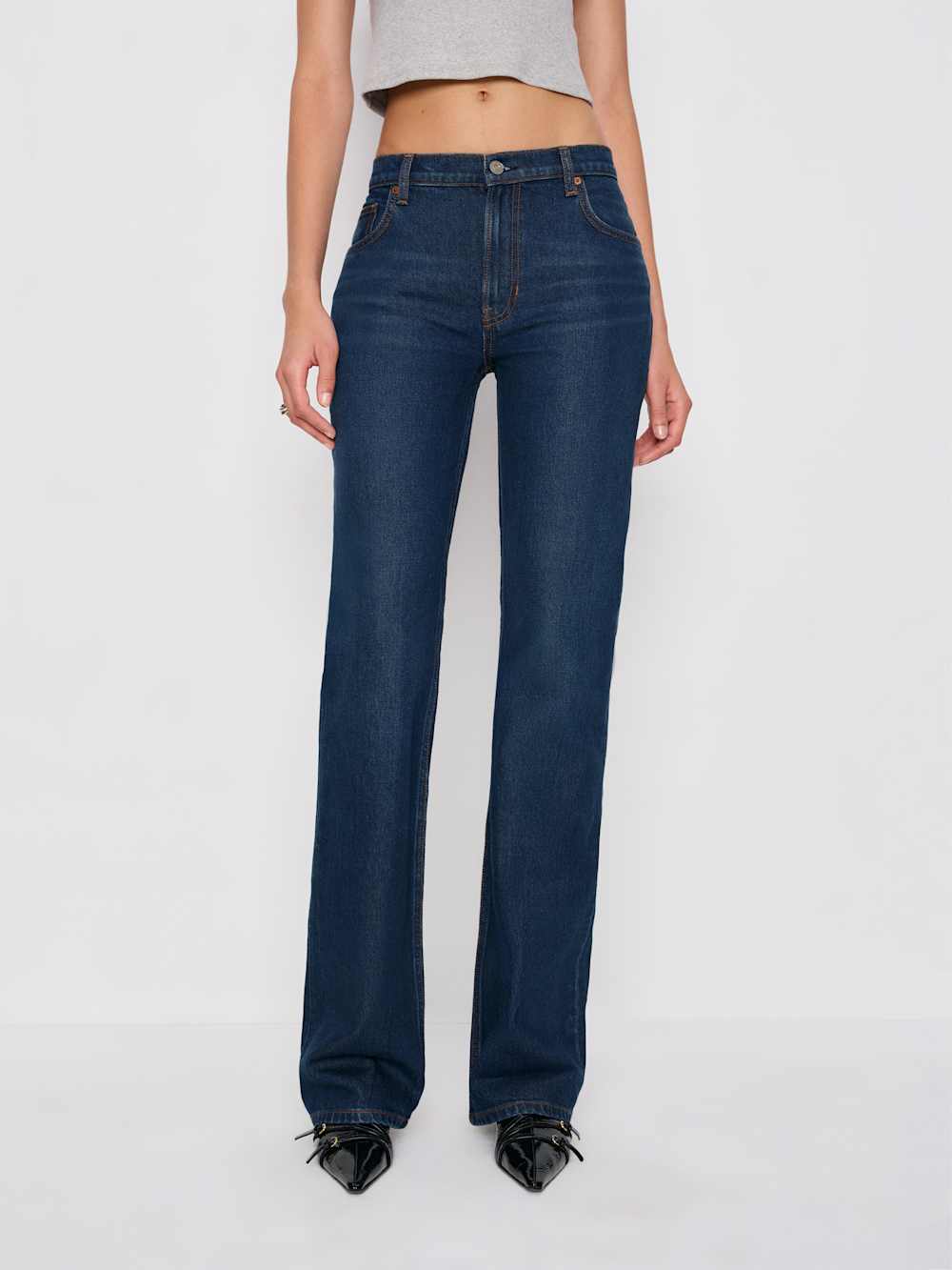 Sharon Stretch Mid Rise Bootcut Jeans - Nemi