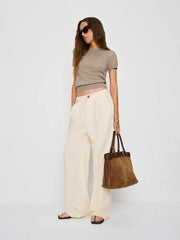 Darcy Cashmere Tee - Oatmeal