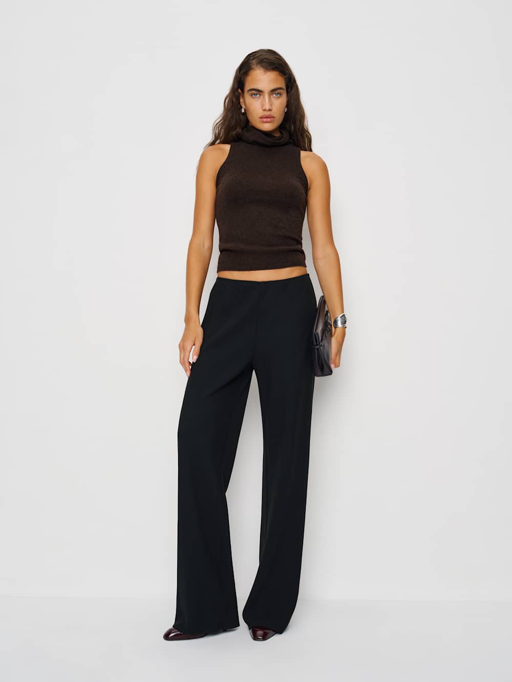 Marcy Cashmere Turtleneck Tank - Compost