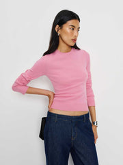 Lian Cashmere Crew Sweater - Taffy