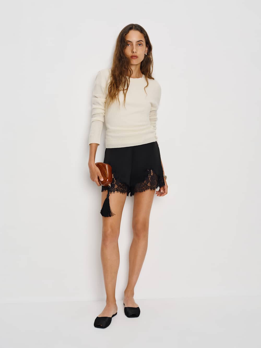 Lian Cashmere Crew Sweater - Gossamer