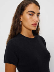 Sadie Cashmere Mini Dress - Black