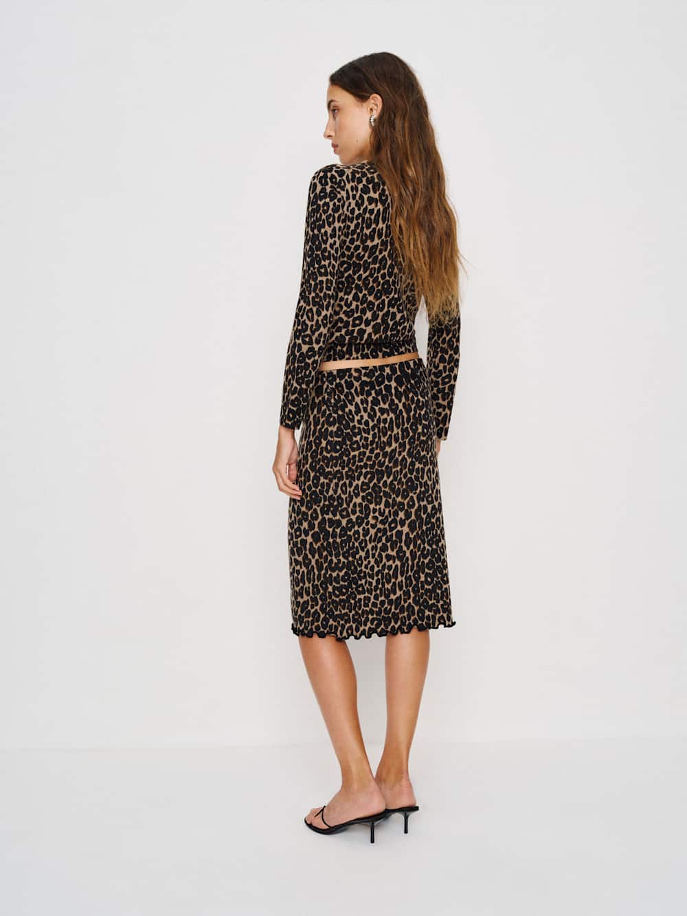 Nicola Regenerative Merino Skirt - Leopard