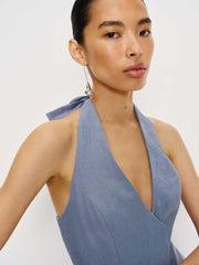 Clove Linen Two Piece - Cornflower