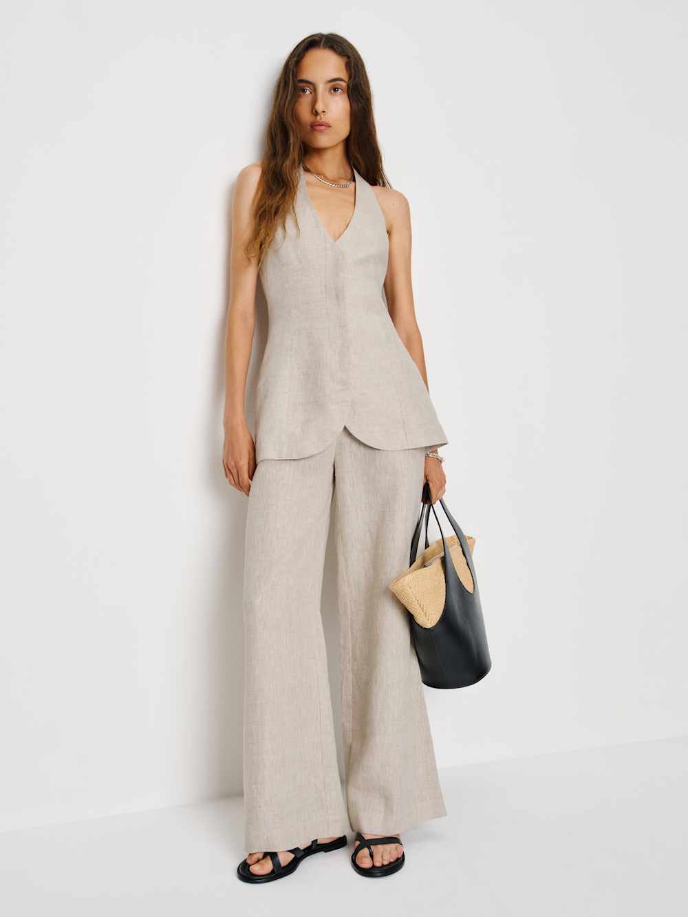 Clove Linen Two Piece - Oatmeal