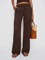 Gisele Low Rise Pant - Cafe