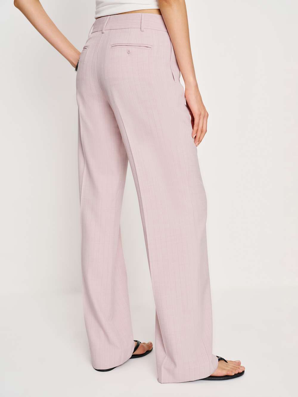 Gisele Low Rise Pant - Pink Stripe