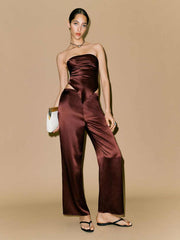 Marisol Silk Two Piece - Mahogany