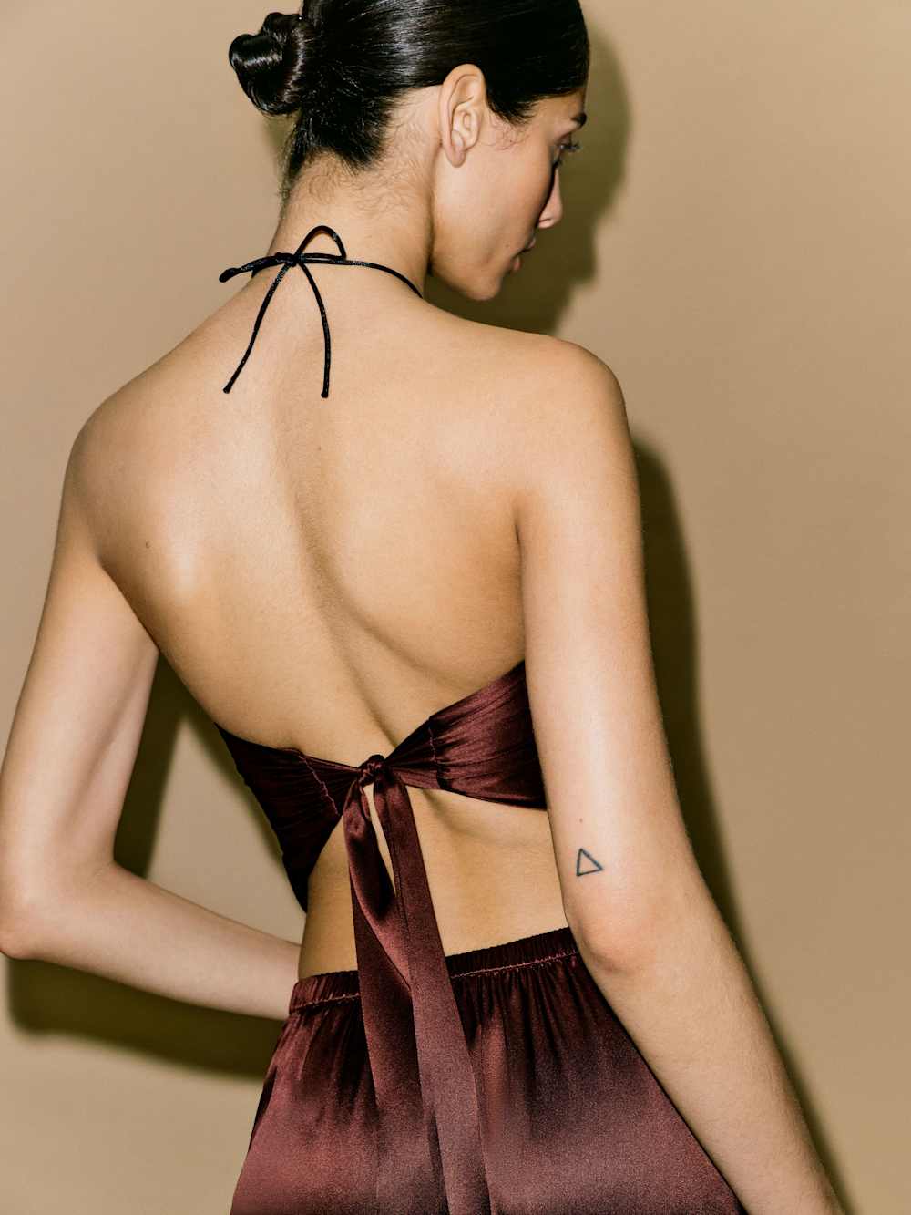 Marisol Silk Two Piece - Mahogany