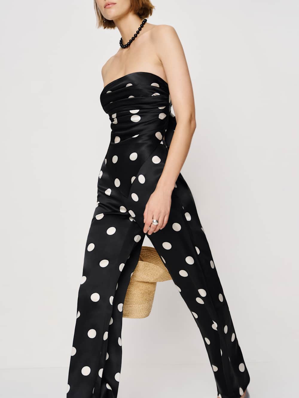 Marisol Silk Two Piece - Moon Dot