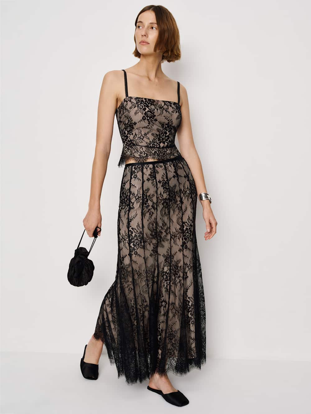Octavia Skirt - Black Lace