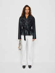 Veda Jaden Cropped Trench - Black