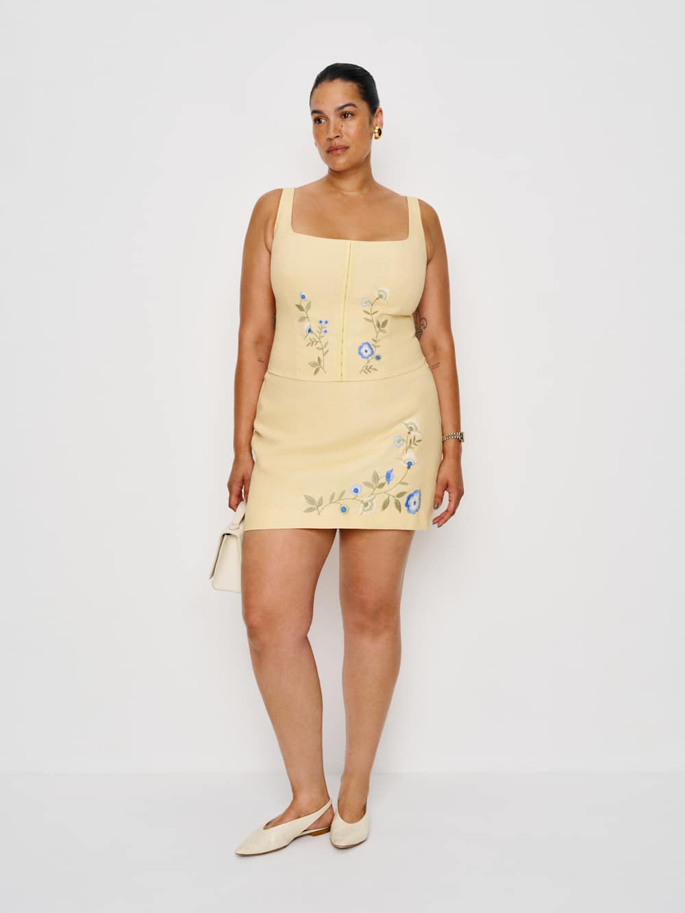 Ren Linen Skirt Es - Parmesan