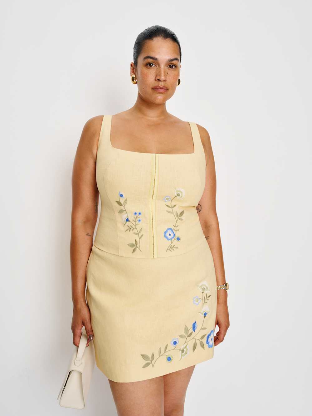 Ren Linen Skirt Es - Parmesan