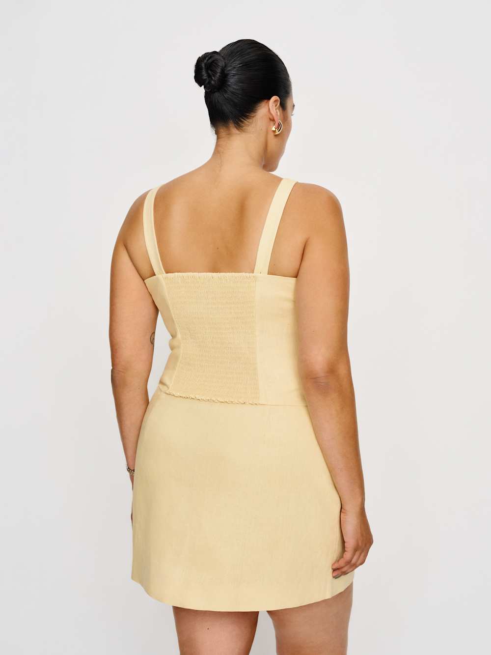 Ren Linen Skirt Es - Parmesan