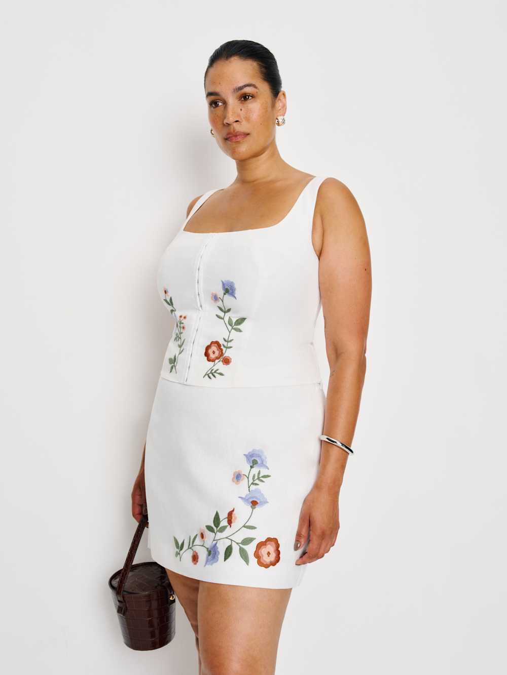 Ren Linen Skirt Es - White