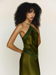 Jillian Silk Dress - Pear