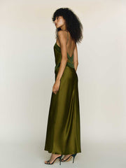 Jillian Silk Dress - Pear