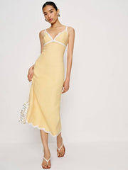 Sara Linen Dress - Parmesan