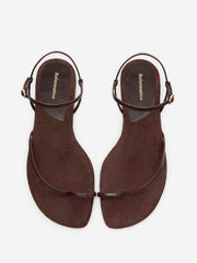 Oceane Flat Sandal - Espresso Suede