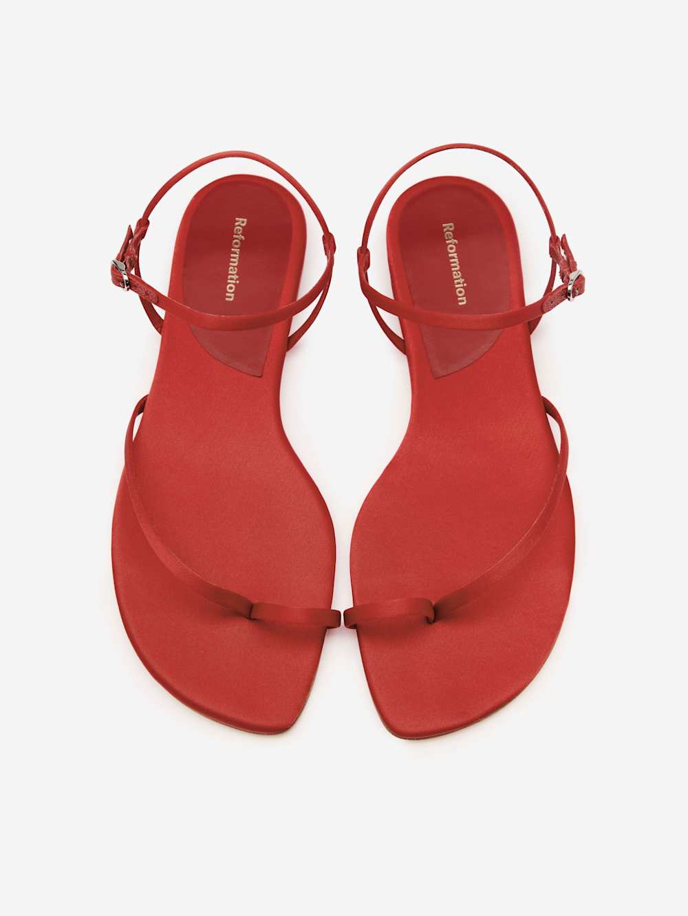 Oceane Flat Sandal - Poppy Satin