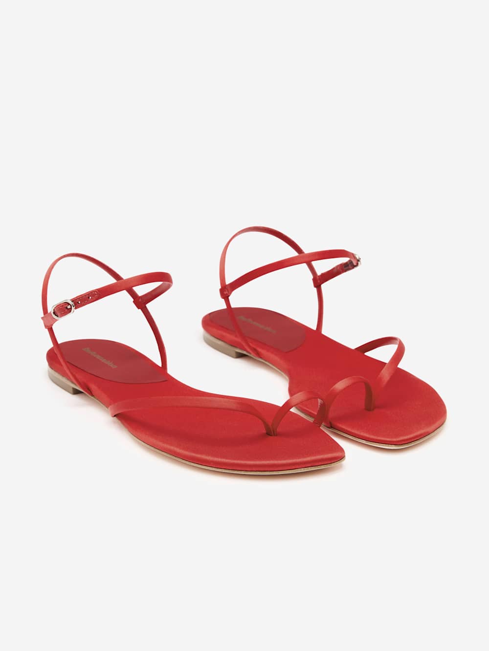 Oceane Flat Sandal - Poppy Satin