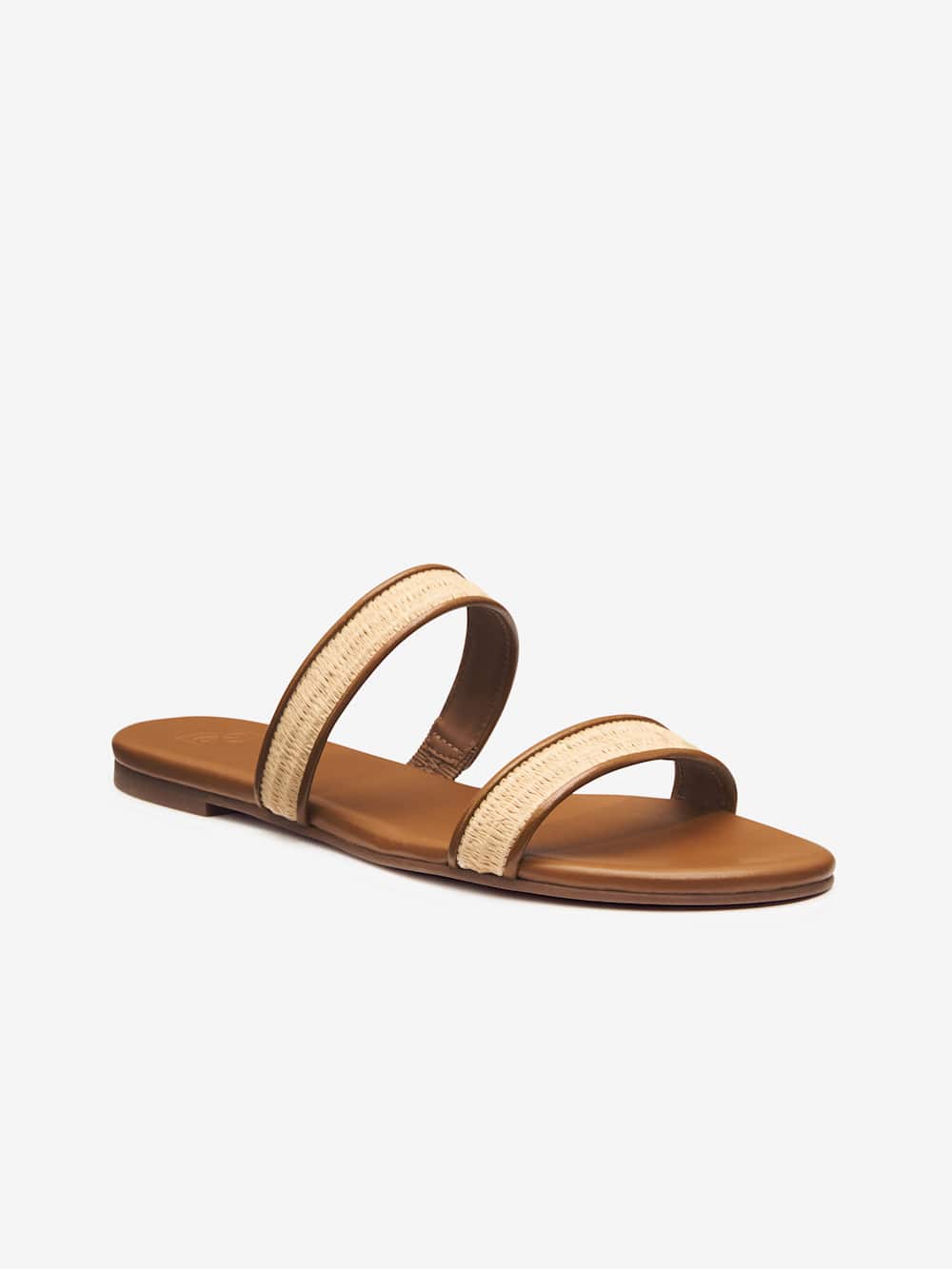 Lenora Flat Sandal - Natural Raffia