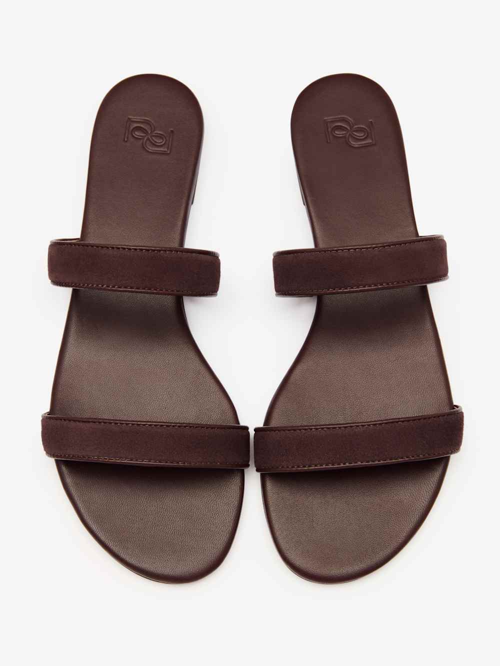 Lenora Flat Sandal - Espresso Leather Suede