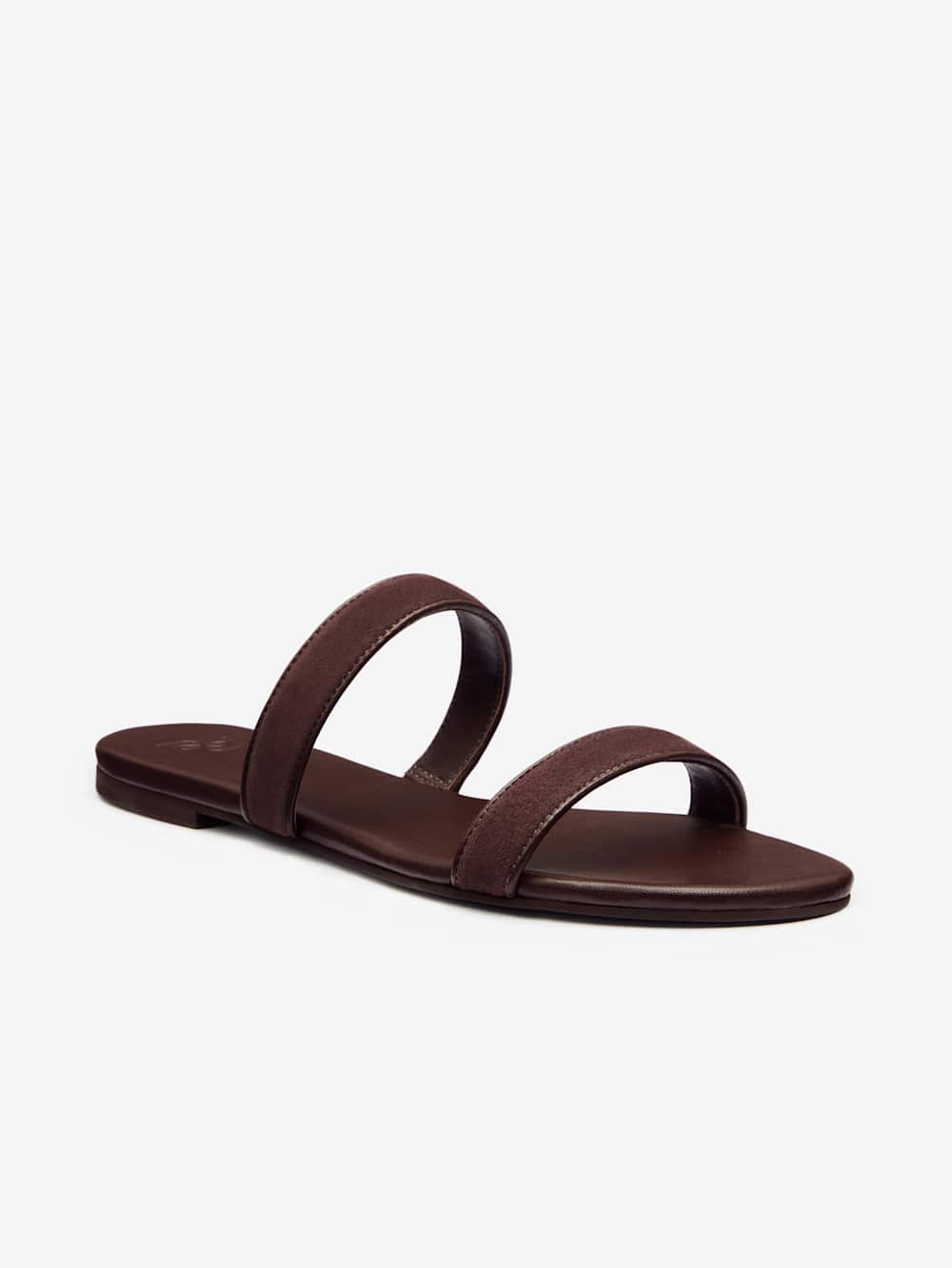 Lenora Flat Sandal - Espresso Leather Suede