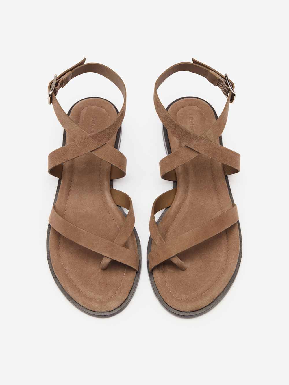 Jane Flat Sandal - Farro Suede