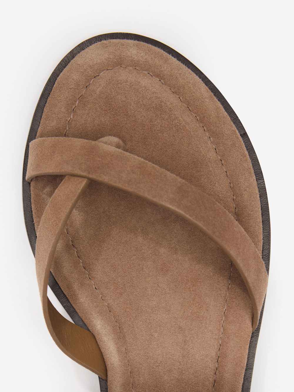 Jane Flat Sandal - Farro Suede