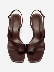 Marnie Heeled Sandal - Espresso Leather