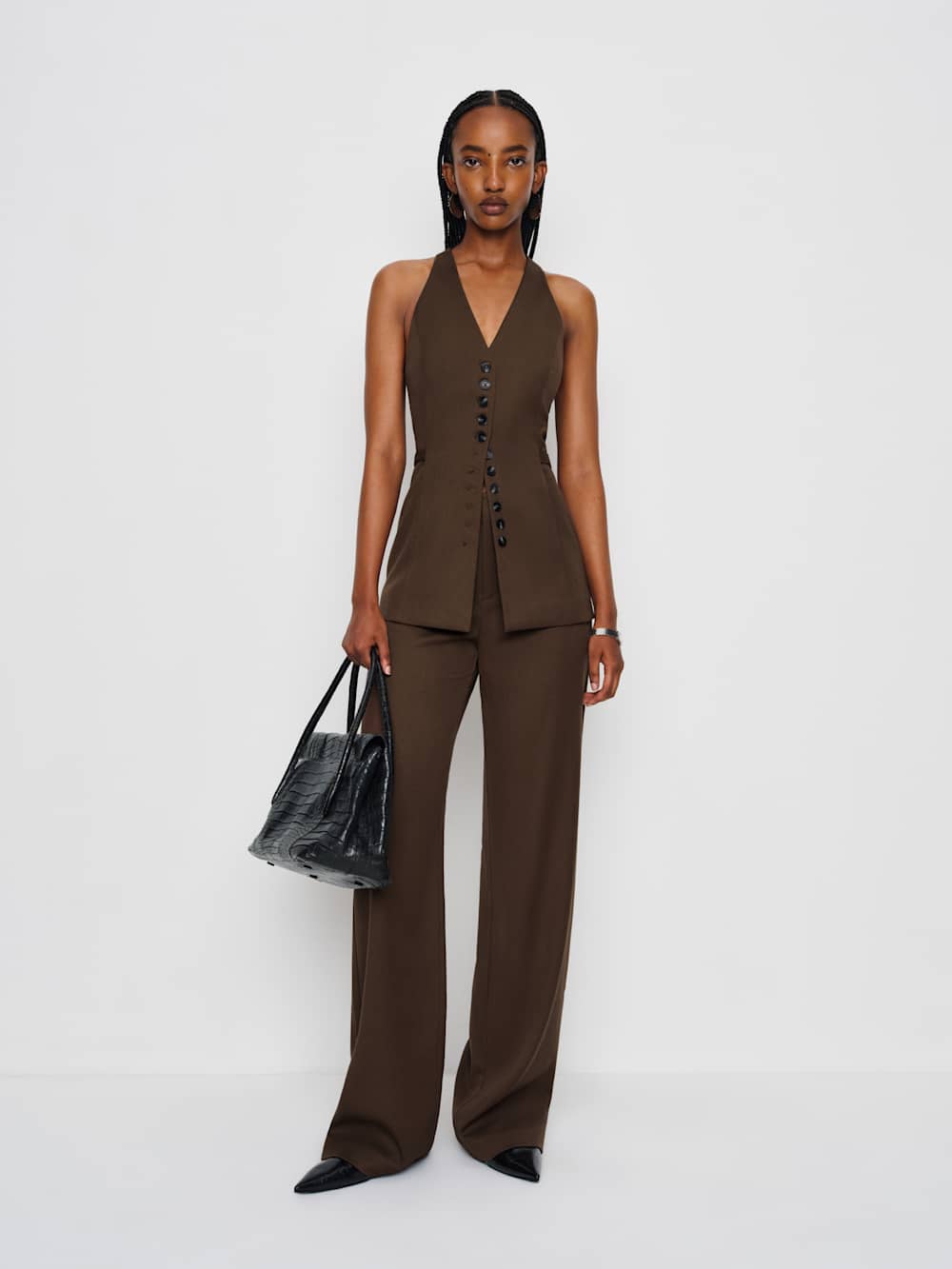 Vida High Rise Pant - Brown