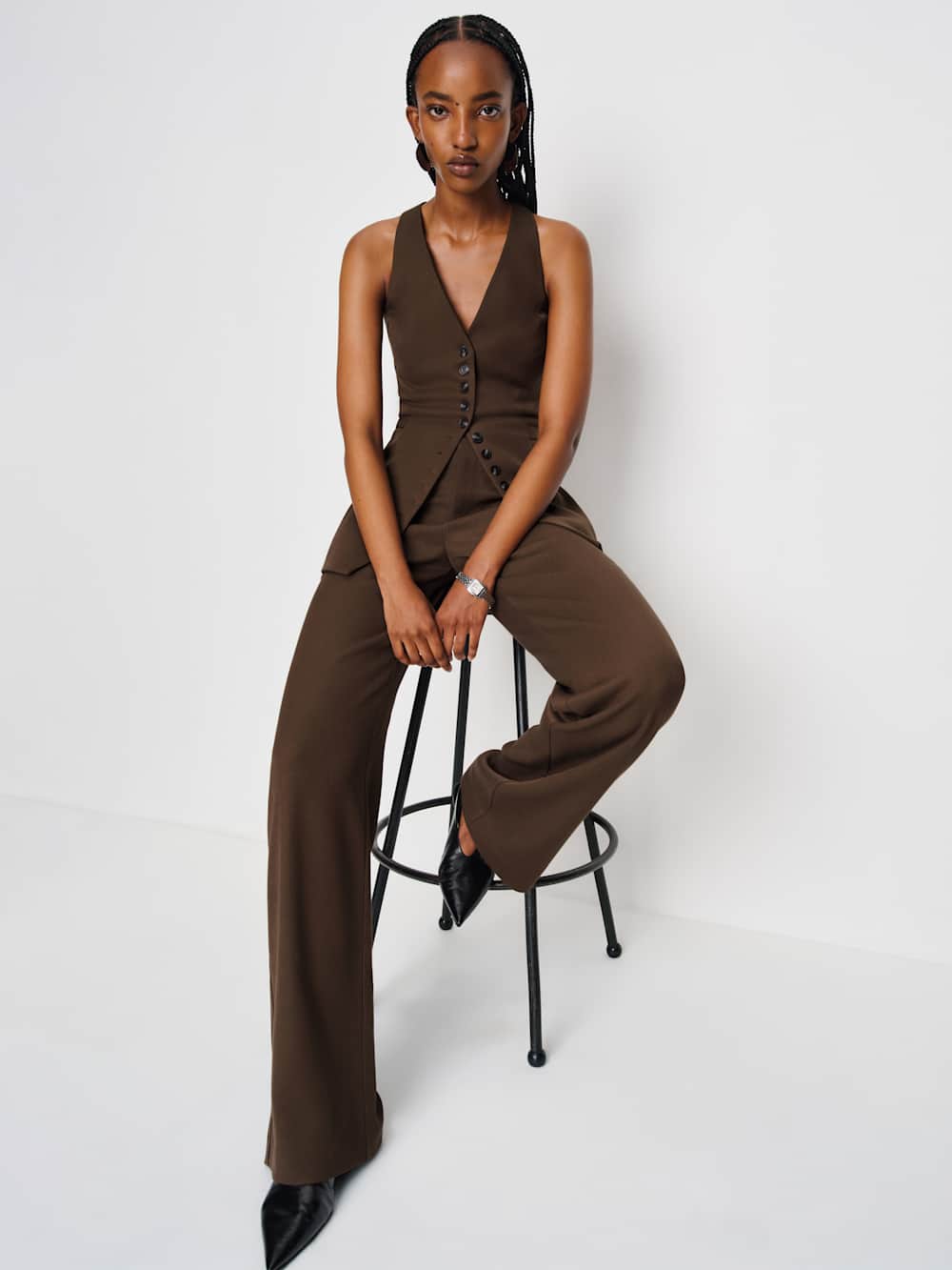 Vida High Rise Pant - Brown