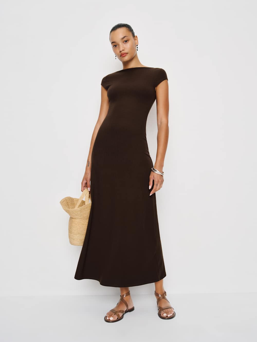 Sophia Reversible Knit Dress - Mole