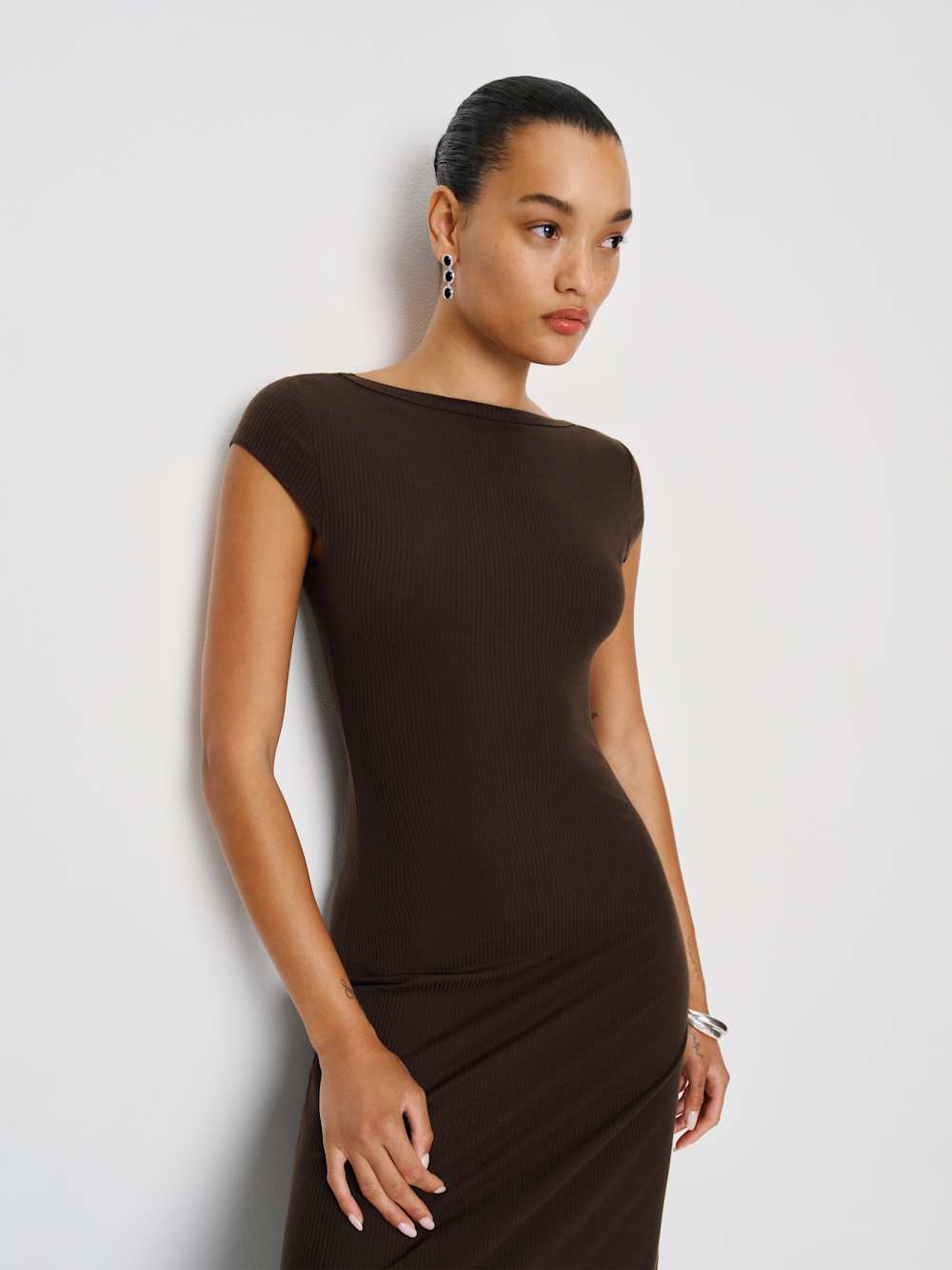Sophia Reversible Knit Dress - Mole