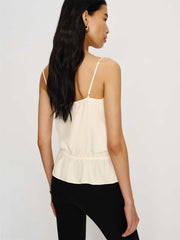 Silvia Silk Top - Fior Di Latte