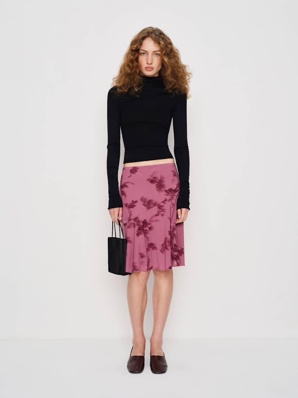 Cora Knit Skirt - Hothouse Rose