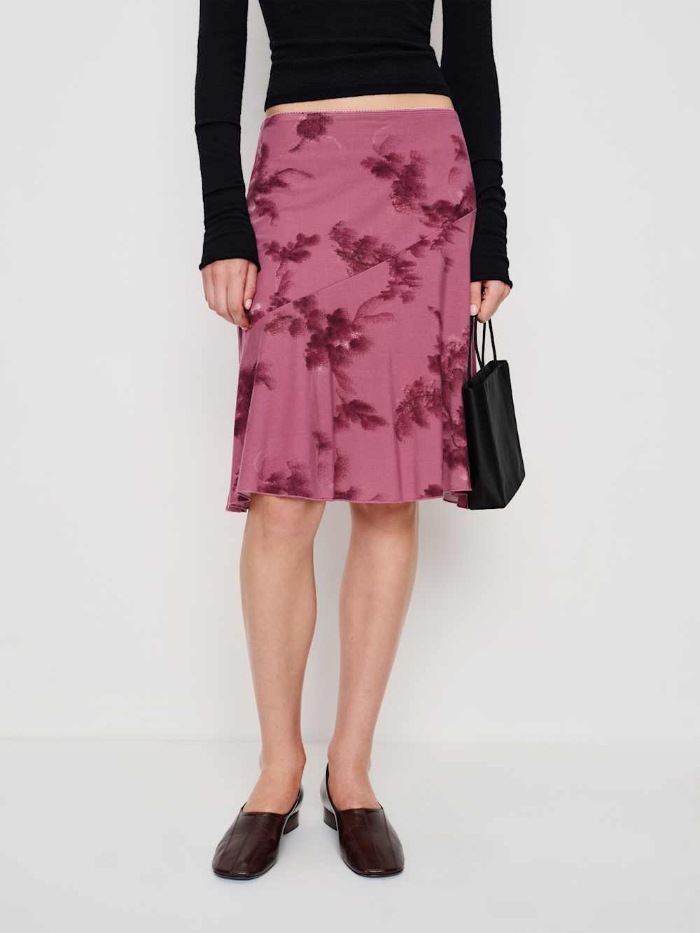 Cora Knit Skirt - Hothouse Rose