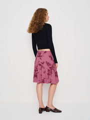 Cora Knit Skirt - Hothouse Rose