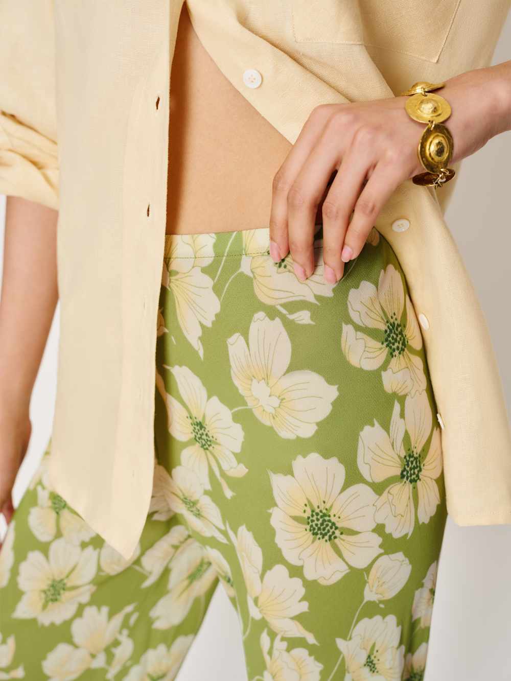 Gale Sheer Mid Rise Bias Pant - Lovebird