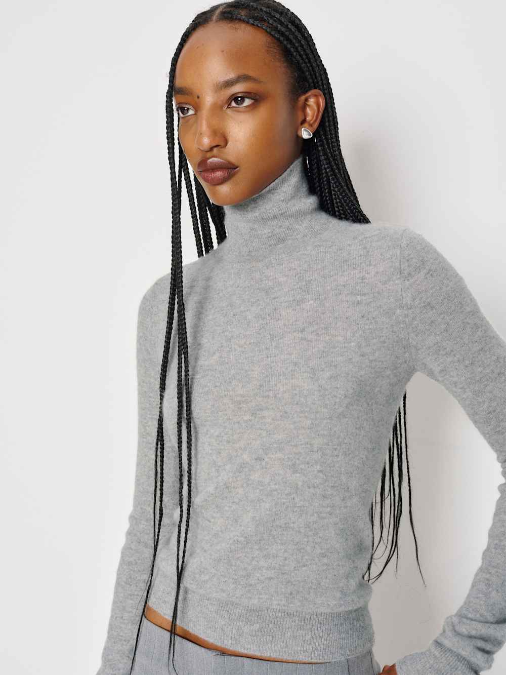 Jett Cashmere Turtleneck - Granite
